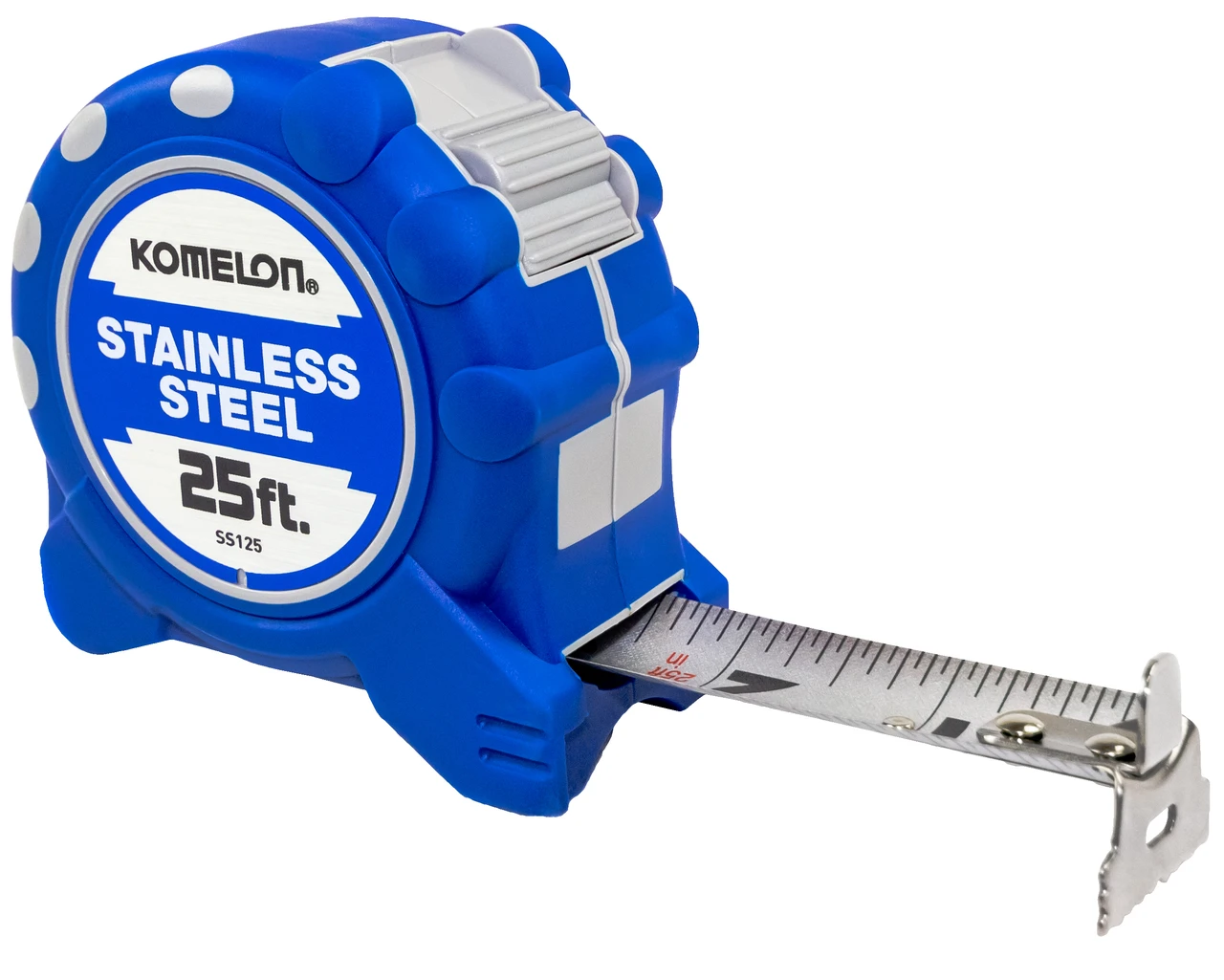 Komelon 1" X 25' SS Gripper Stainless Steel W/Rubber Grip Tape Rule (SS125) — product image 2
