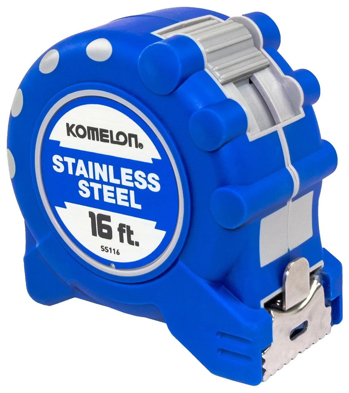 Komelon 16' X 1" Ss Rubber Gripper Tape Measure Double Sided Blade (SS116)