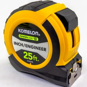 Komelon 25' X 1.06" Powerblade Ii Engineer Tape Measure; Yellow/Black (52425IE)