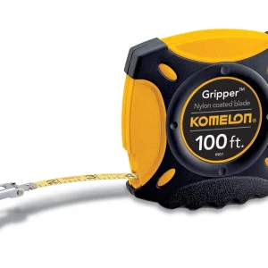 Komelon Gripper Closed Case Long Steel Tape Measure, 100-Feet (9901)