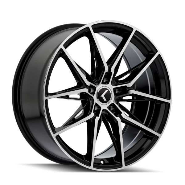Kraze Evolve KR196 Gloss Black Machined Wheels