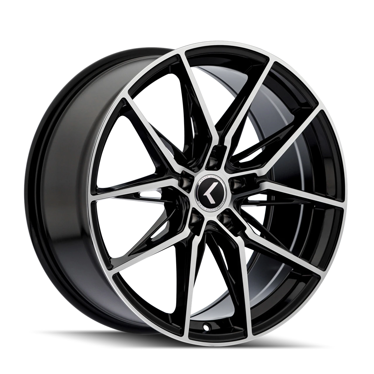 Kraze Evolve KR196 Gloss Black Machined Wheels