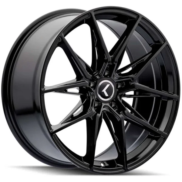 Kraze Evolve KR196 Gloss Black Wheels