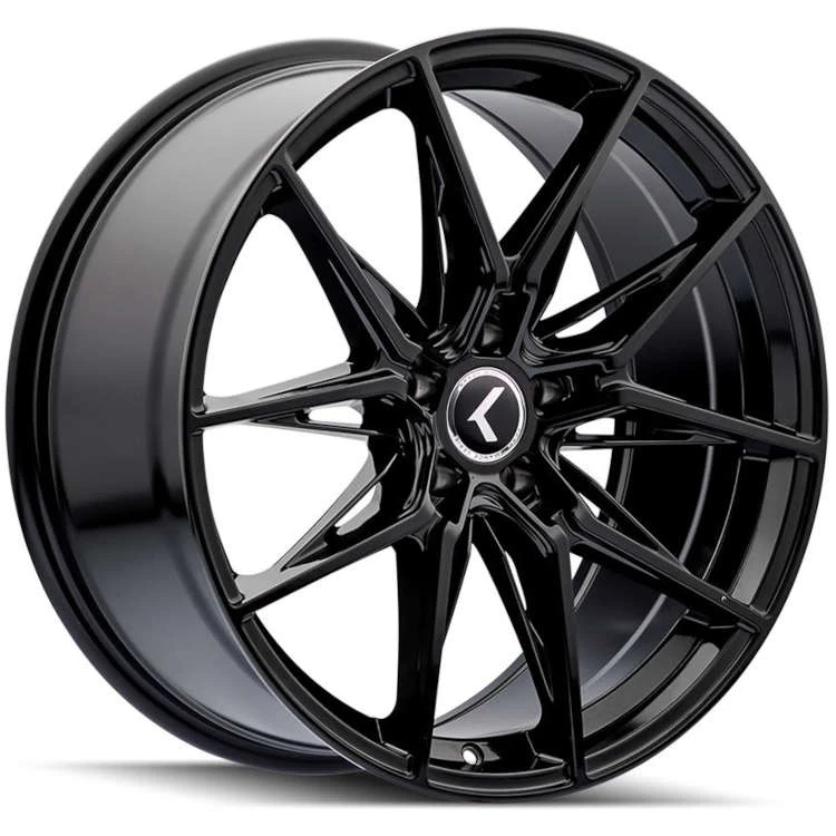 Kraze Evolve KR196 Gloss Black Wheels