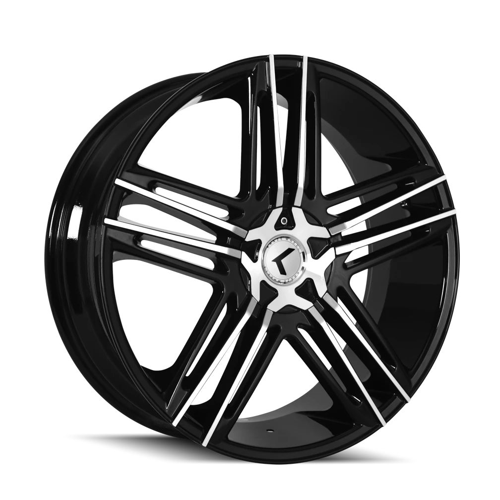Kraze Hella KR157 Gloss Black Machined Wheels