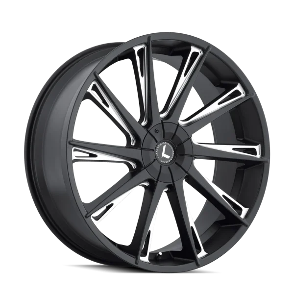 Kraze Swagg KR144 Gloss Black Milled Wheels