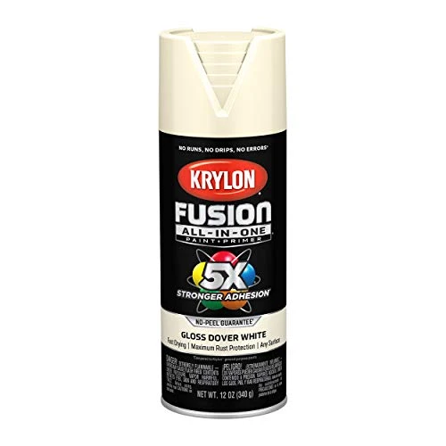Krylon Fusion K02706007 All-In-1 Spray Paint for In/Outdoor, Gloss Dover White