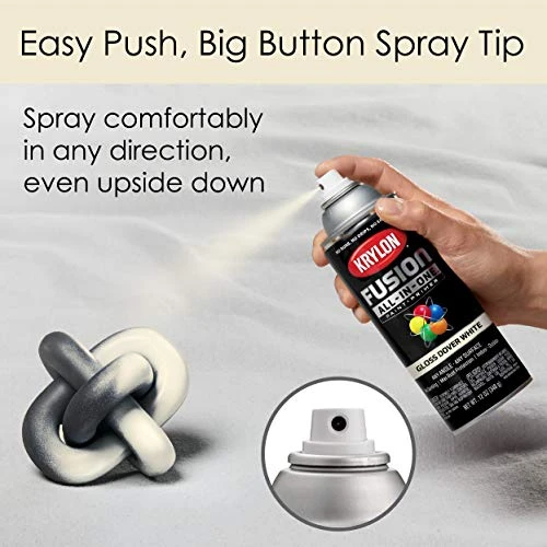 Krylon Fusion K02706007 All-In-1 Spray Paint for In/Outdoor, Gloss Dover White — product image 4