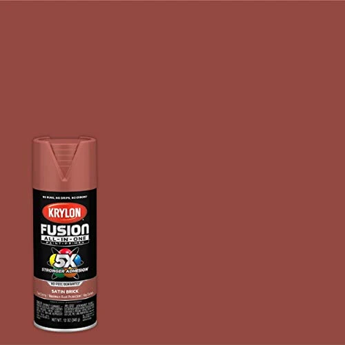 Krylon Fusion K02733007 All-In-1 Spray Paint for Indoor/Outdoor Use, Satin Brick — product image 2