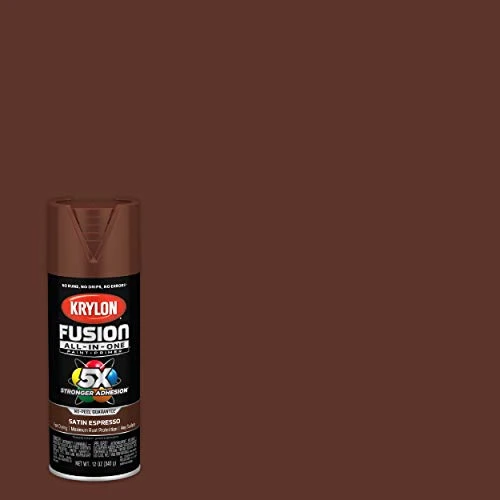 Krylon Fusion K02738007 All-In-1 Spray Paint for In/Outdoor Satin Espresso Brown — product image 2