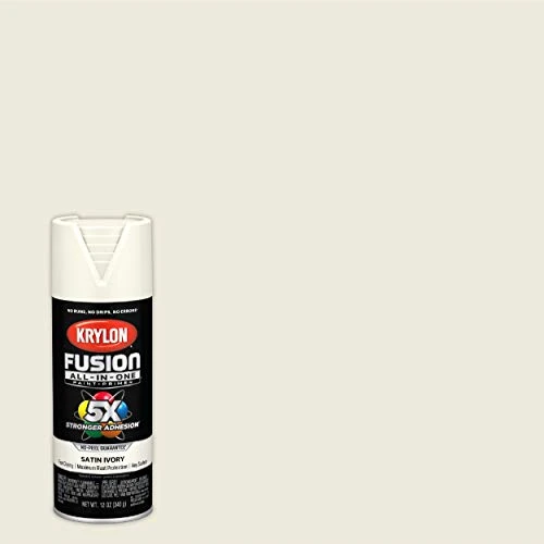 Krylon Fusion K02739007 All-In-1 Spray Paint for Indoor/Outdoor Use, Satin Ivory — product image 2