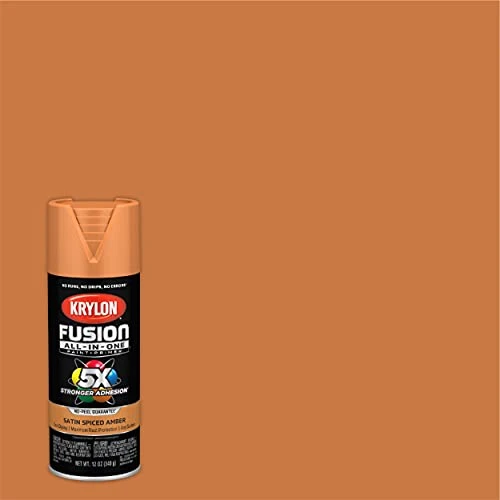 Krylon Fusion K02750007 All-In-1 Spray Paint for In/Outdoor Satin Spiced Orange — product image 2