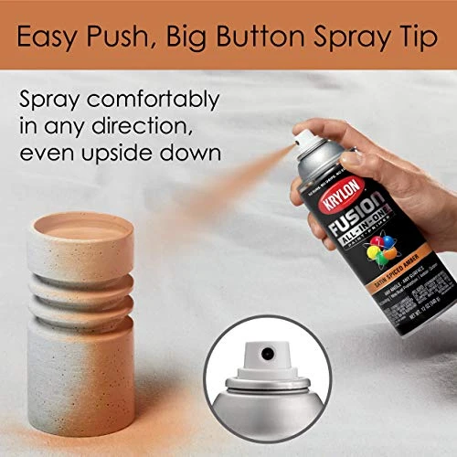 Krylon Fusion K02750007 All-In-1 Spray Paint for In/Outdoor Satin Spiced Orange — product image 5