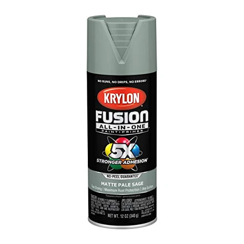 Krylon Fusion K02761007 All-In-1 Spray Paint for In/Outdoor Matte Pale Sage Grn