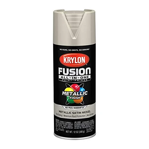 Krylon Fusion K02772007 All-In-1 Spray Paint for In/Outdoor Metallic Nickel