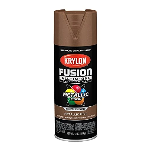 Krylon Fusion K02775007 All-In-1 Spray Paint for Indoor/Outdoor, Metallic Rust