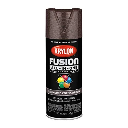 Krylon Fusion K02785007 All-In-1 Spray Paint for In/Outdoor Hammered Brown 12 oz