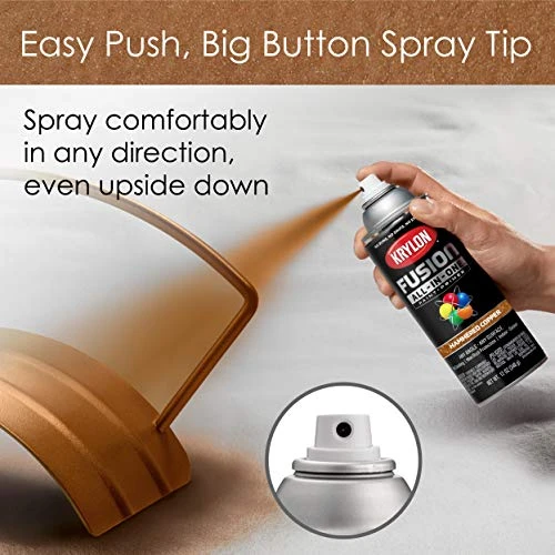 Krylon Fusion K02786007 All-In-1 Spray Paint for In/Outdoor Hammered Copper 12Oz — product image 4