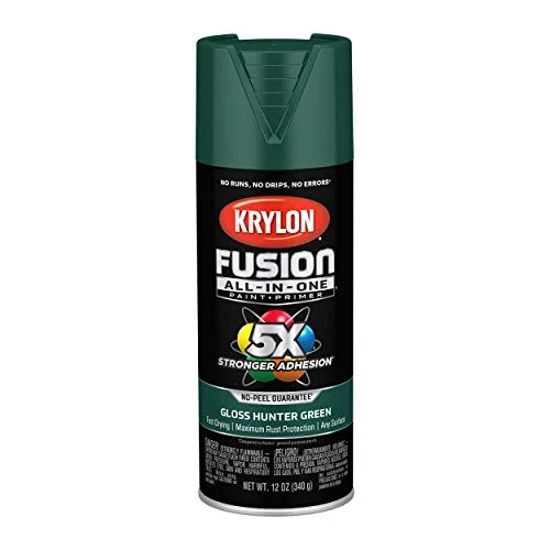 Krylon Fusion K02789007 All-In-1 Spray Paint for In/Outdoor, Gloss Hunter Green