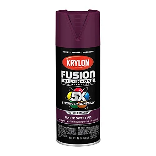 Krylon Fusion K02798007 All-In-1 Spray Paint for In/Outdoor, Matte Sweet Purple
