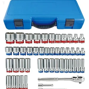 KT Pro A3005CR 3/8" Drive 47-Piece Combination SAE and Metric Socket Set