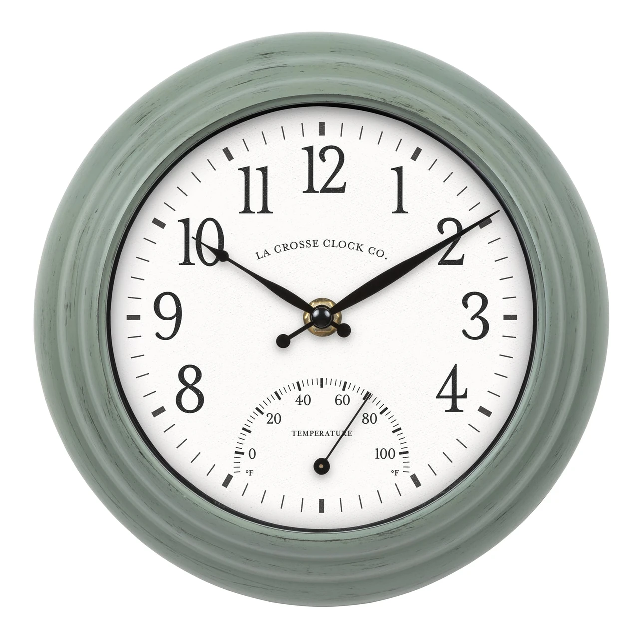 La Crosse Technology Outdoor Wall Clock w/ Thermometer - 8" (433-3020)