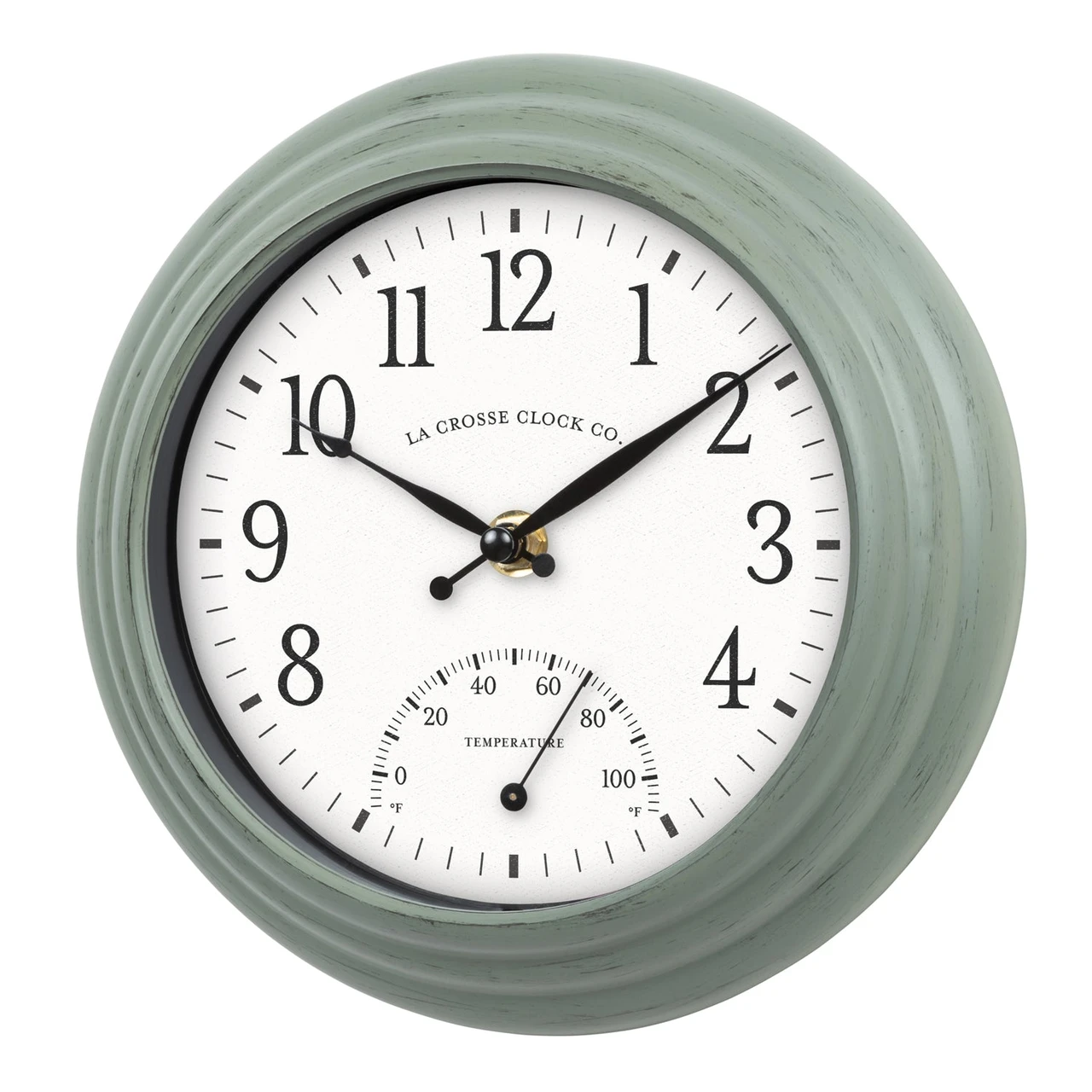La Crosse Technology Outdoor Wall Clock w/ Thermometer - 8" (433-3020) — product image 2