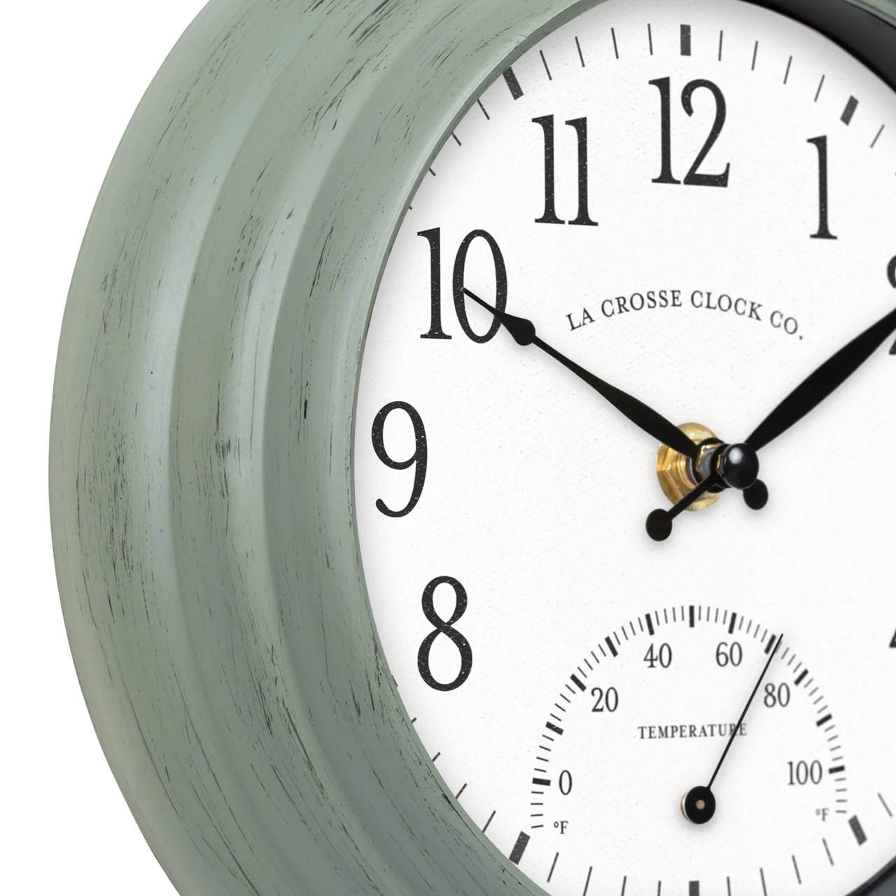 La Crosse Technology Outdoor Wall Clock w/ Thermometer - 8" (433-3020) — product image 3