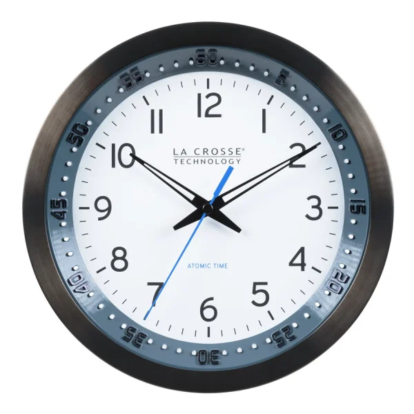 La Crosse Technology WWVB 10" Wall Clock - Silver Chapter Ring (404-54667-INT)
