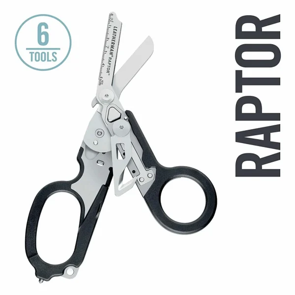 Leatherman 831741 Raptor 6-in-1 Multi-Tool - Black with MOLLE Compatible Holster