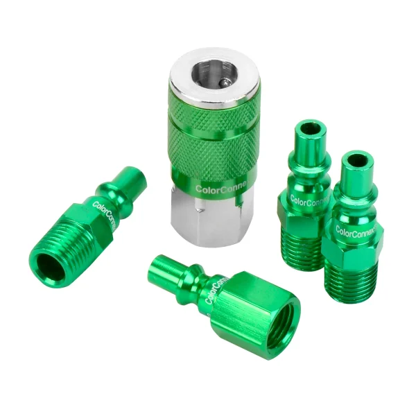 Legacy A71456B B 5Pc 1/4" Green Air Coupler & Plug