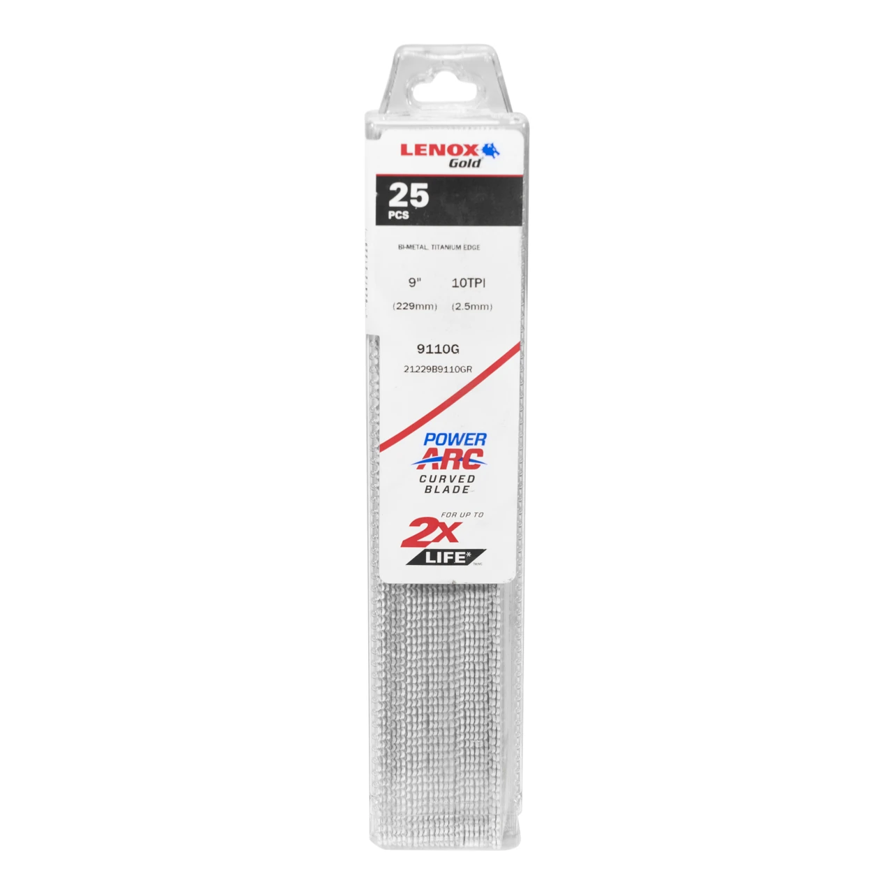 Lenox 21229B9110GR 9" (229mm) 10 Tpi Gold T2 Reciprocating Saw Blade, 25 Pack — product image 3