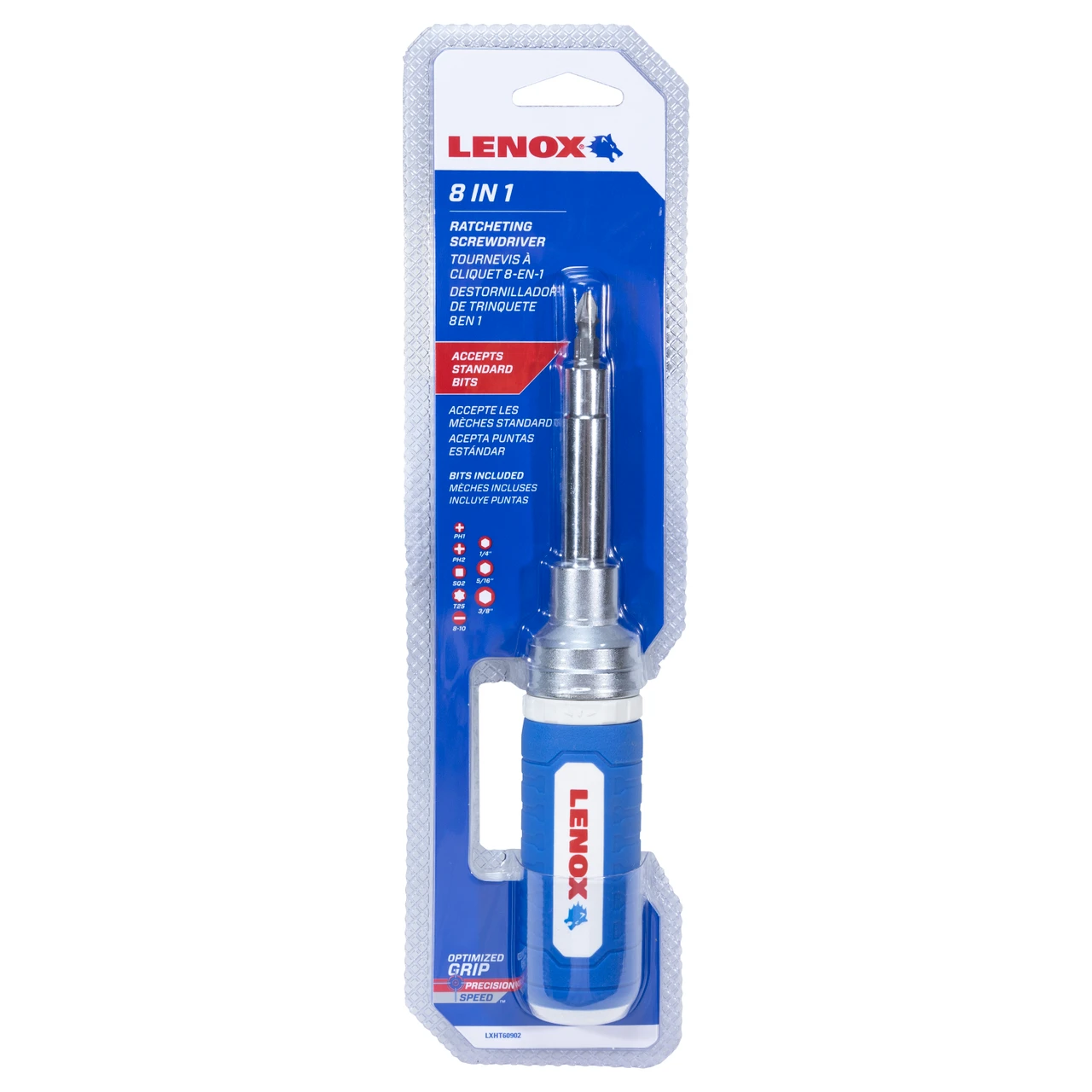 Lenox LXHT60902 8-in-1 Magnetic Ratcheting Screwdriver