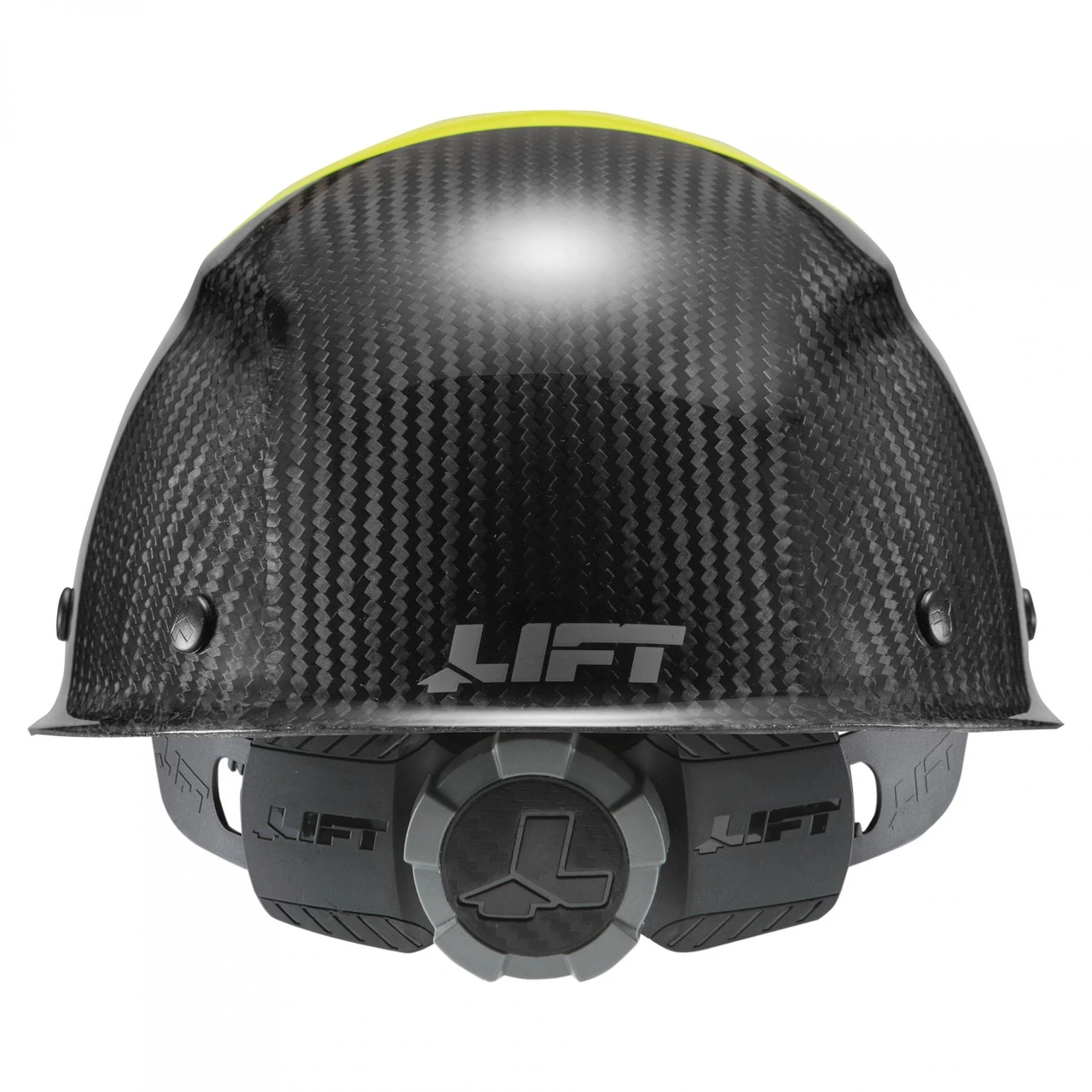 Lift Safety Yellow/Lime DAX Fifty 50 Carbon Fiber Cap (HDC50C-19HC) — product image 3