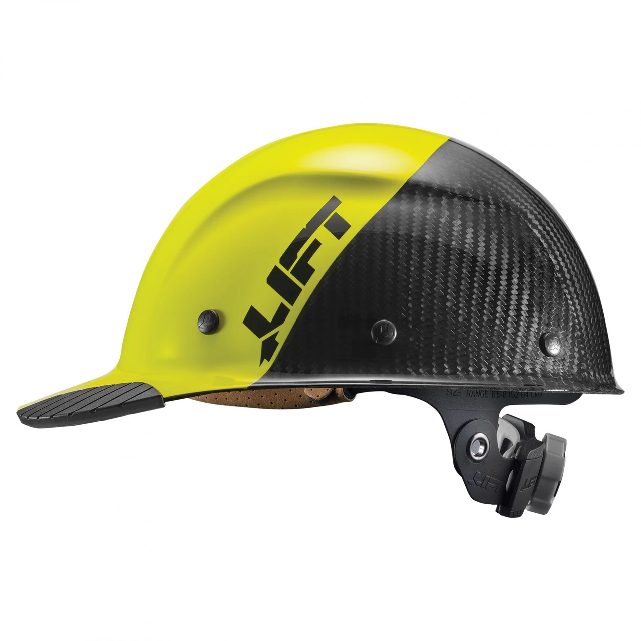 Lift Safety Yellow/Lime DAX Fifty 50 Carbon Fiber Cap (HDC50C-19HC) — product image 5