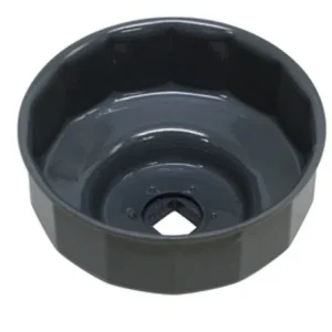 Lisle61640 oil filter cup wrench with fluted interior and central drive opening