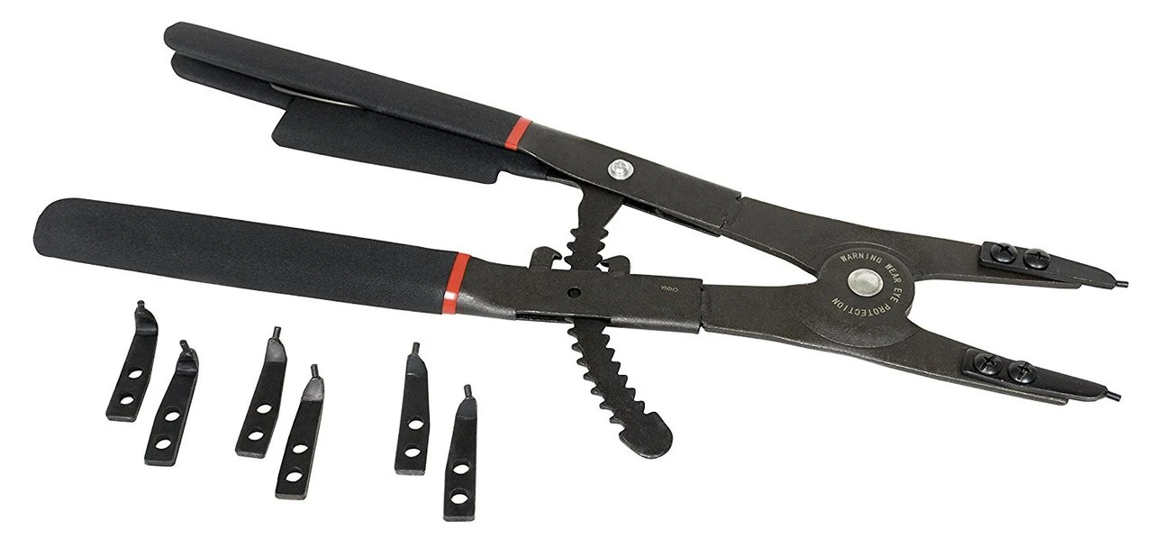 Lisle 1-pack External Snap Ring Ratcheting Pliers (67980)