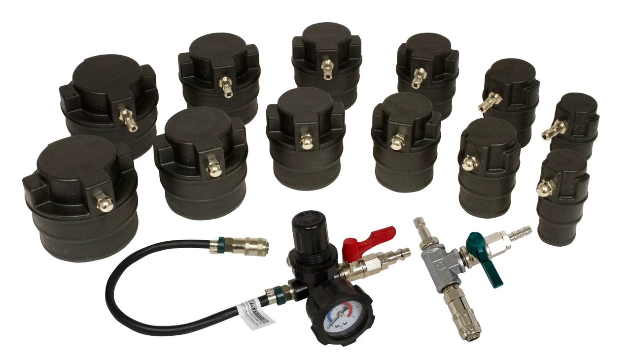 Lisle 14pc Turbo Air System Test Kit w/ Smoke Adapter (69910)