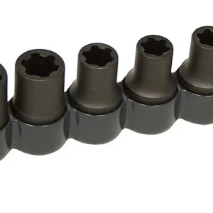 Lisle 83100 nine black External Torx Plus sockets arranged by size