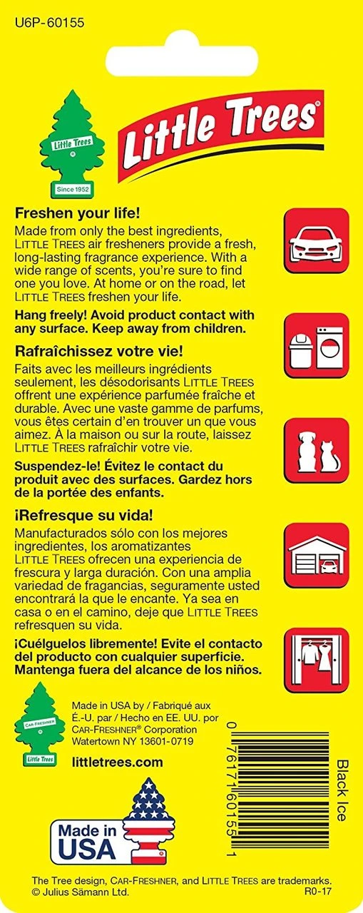 Little Trees Air Fresheners 6-Pack Black Ice — product image 2