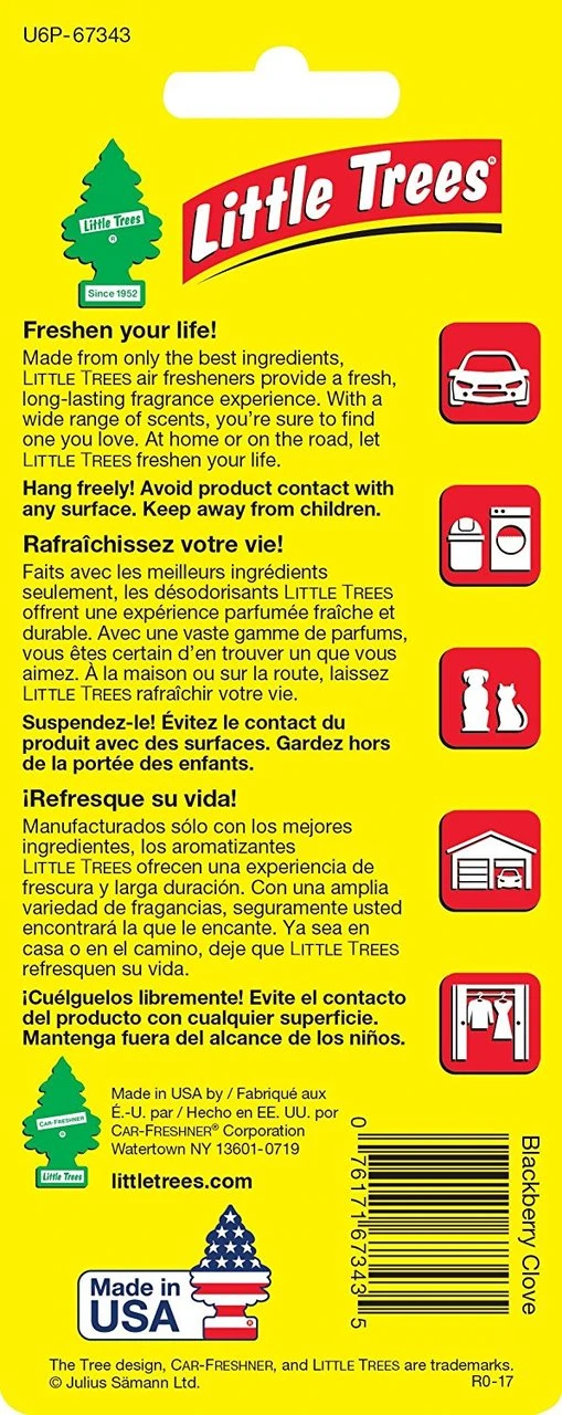 Little Trees Air Fresheners 6-Pack Blackberry Clove — product image 2