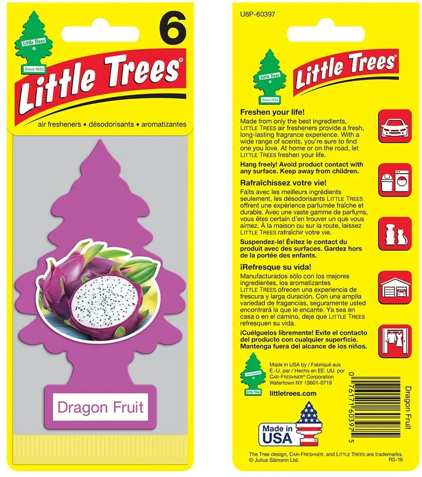 Little Trees U6P-60397 Air Car Freshener Traditional Dragon Fruit, 6-Pack — product image 2