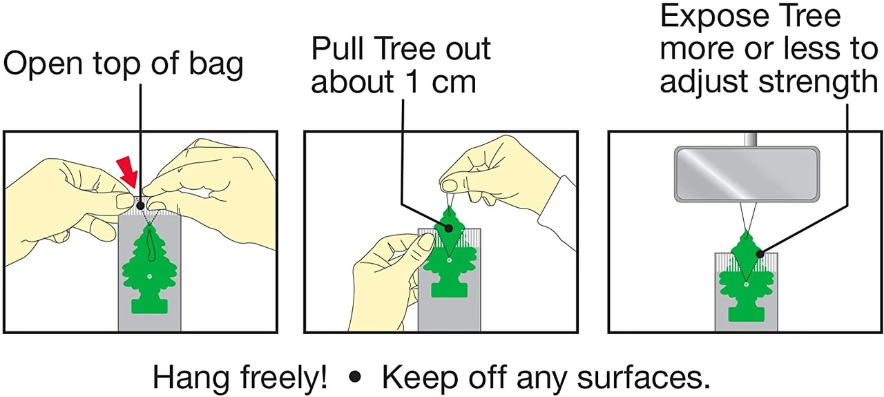 Little Trees U6P-67152 Air Car Freshener Traditional Pure Steel, 6-Pack — product image 3