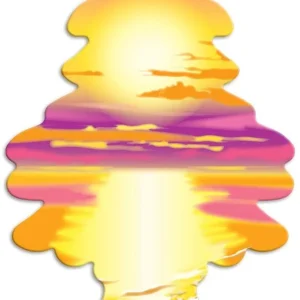 Little Trees U6P-67177 Air Car Freshener Traditional Sunset Beach, 6-Pack