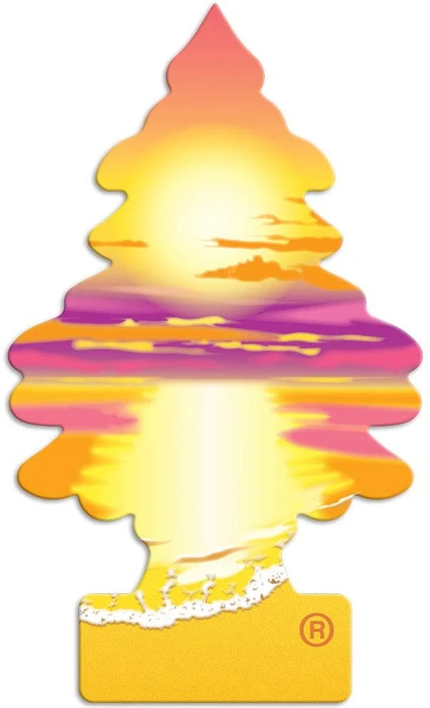 Little Trees U6P-67177 Air Car Freshener Traditional Sunset Beach, 6-Pack