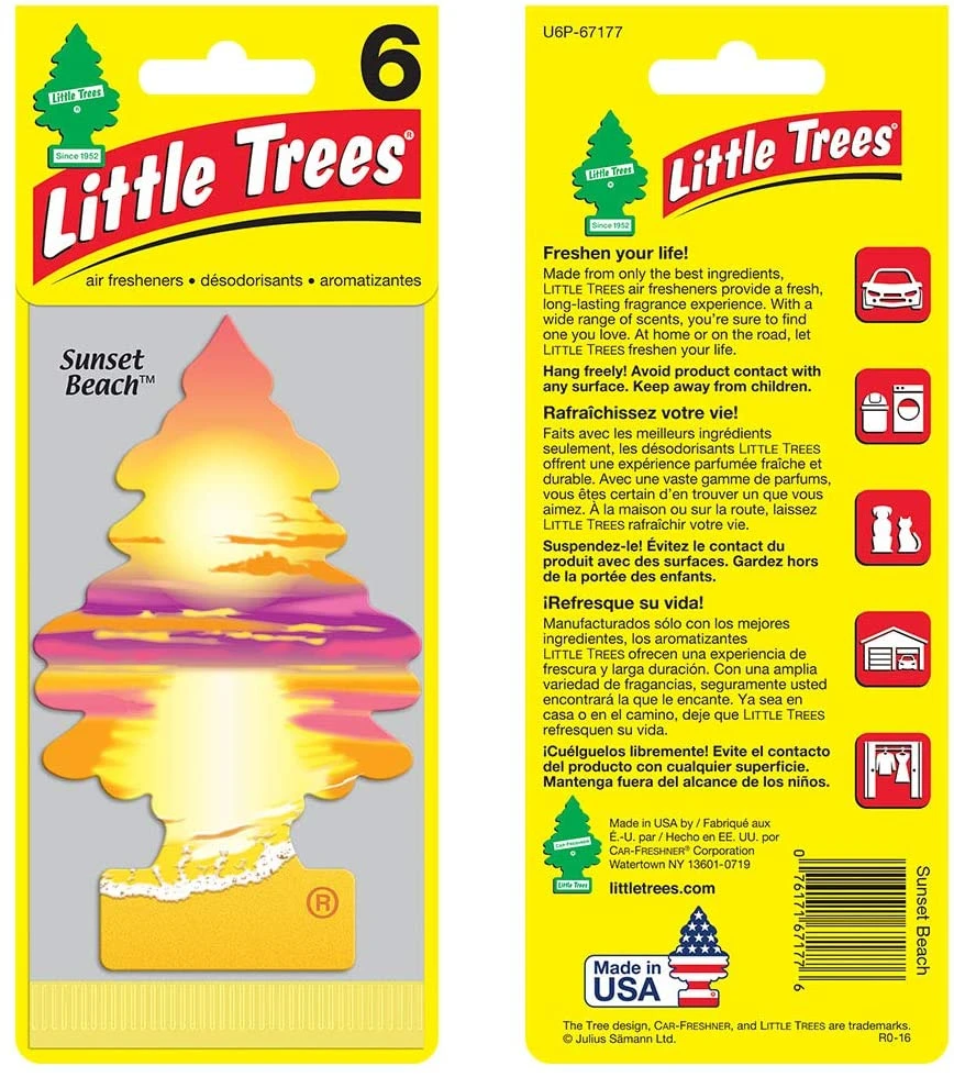 Little Trees U6P-67177 Air Car Freshener Traditional Sunset Beach, 6-Pack — product image 2