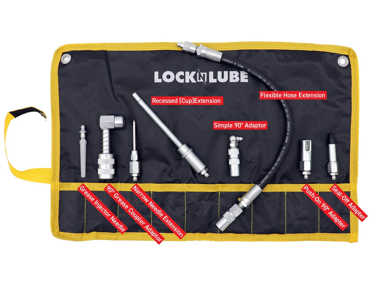 LockNLube 8-Piece Quick Connect Greasing Lube Accessory Kit (LNL210) — product image 2