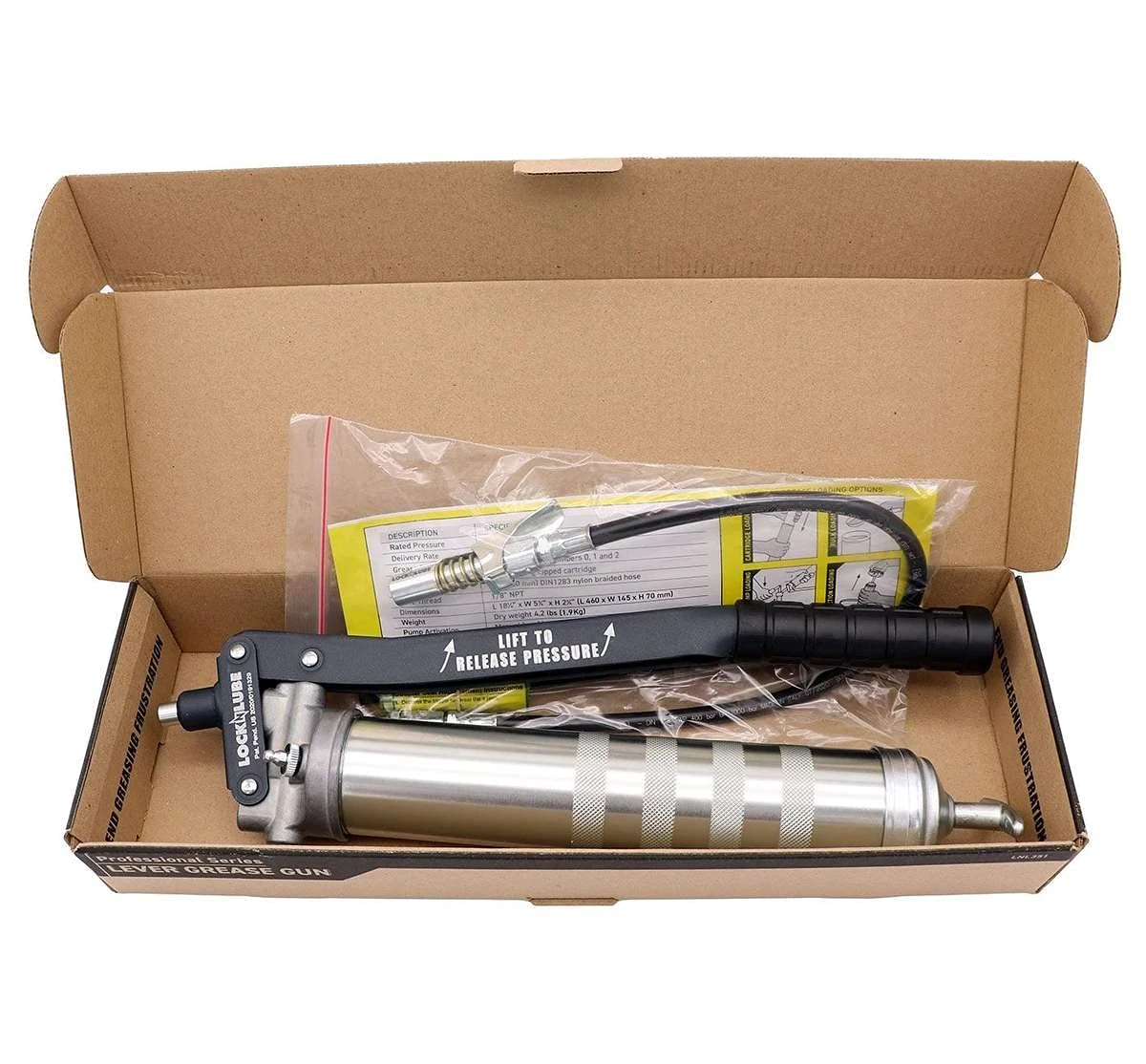 LockNLube Professional Series Lever Grease Gun Kit (LNL351) — product image 2