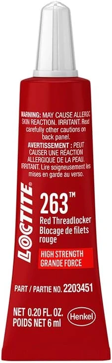 Loctite 6ml 263 High Strength Red Threadlocker (2203451)