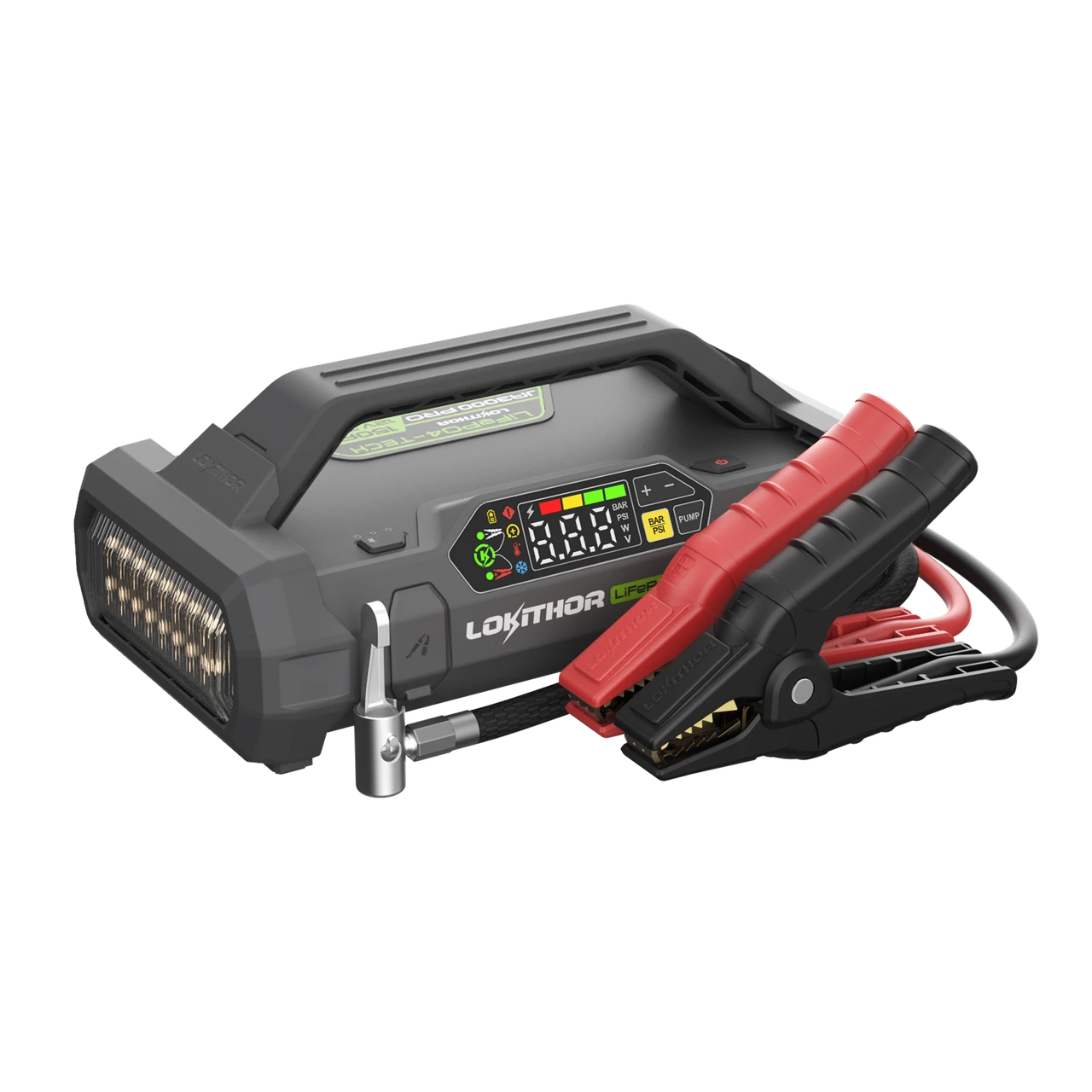Lokithor 12V 3000A LiFePO₄ Jump Starter With 150PSI Air Inflator (JA3000 PRO) — product image 3